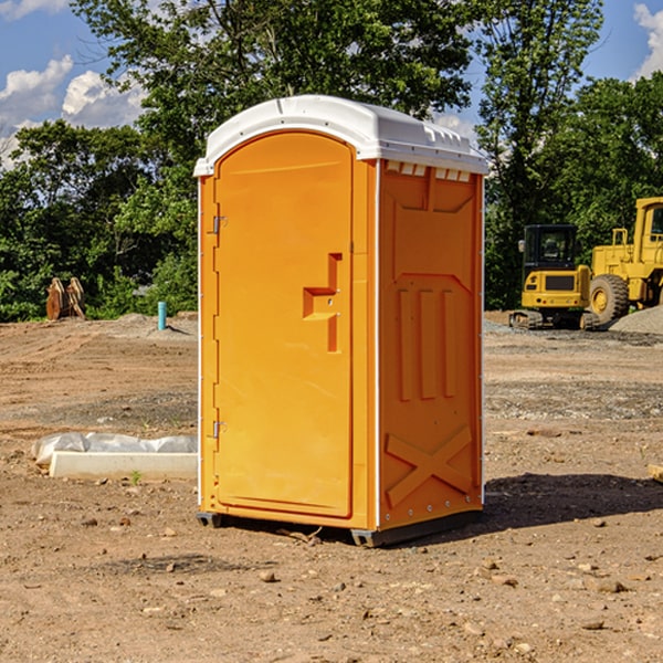 how often are the portable toilets cleaned and serviced during a rental period in Whitfield County GA